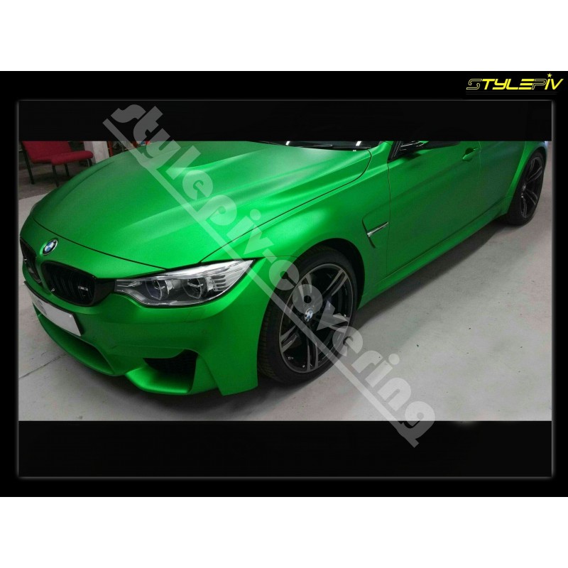 covering mat vert pomme  film pour covering auto adhésif thermoformable  Couleur classique Vert dimension 152cm 50 cm x 50 cm
