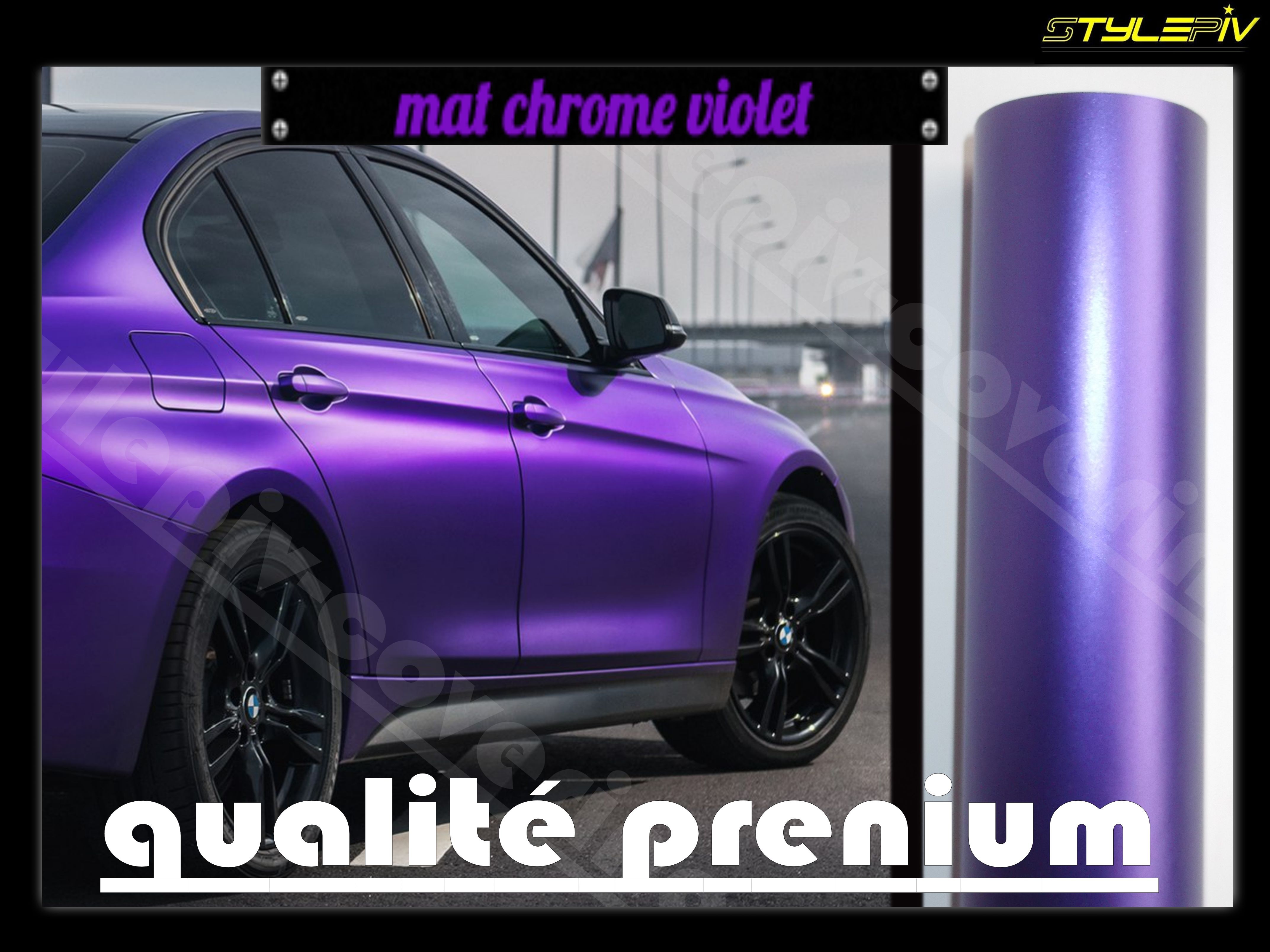  film covering violet mat chrome adhésif thermoformable