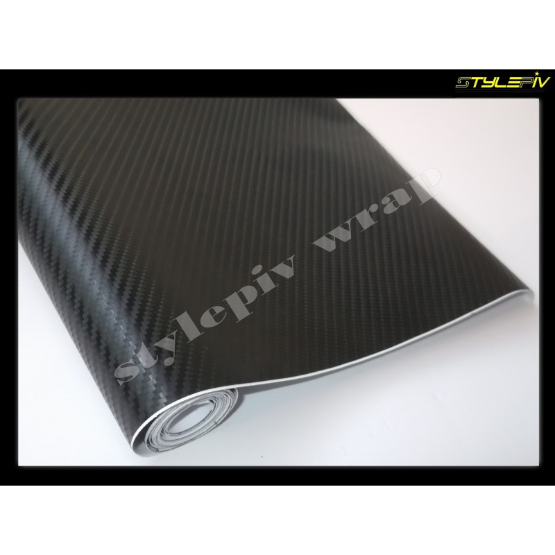 Film vinylique auto-adhésif 3D en Fiber de carbone, noir brillant, mat,  pour voiture, pour Console, ordinateur portable