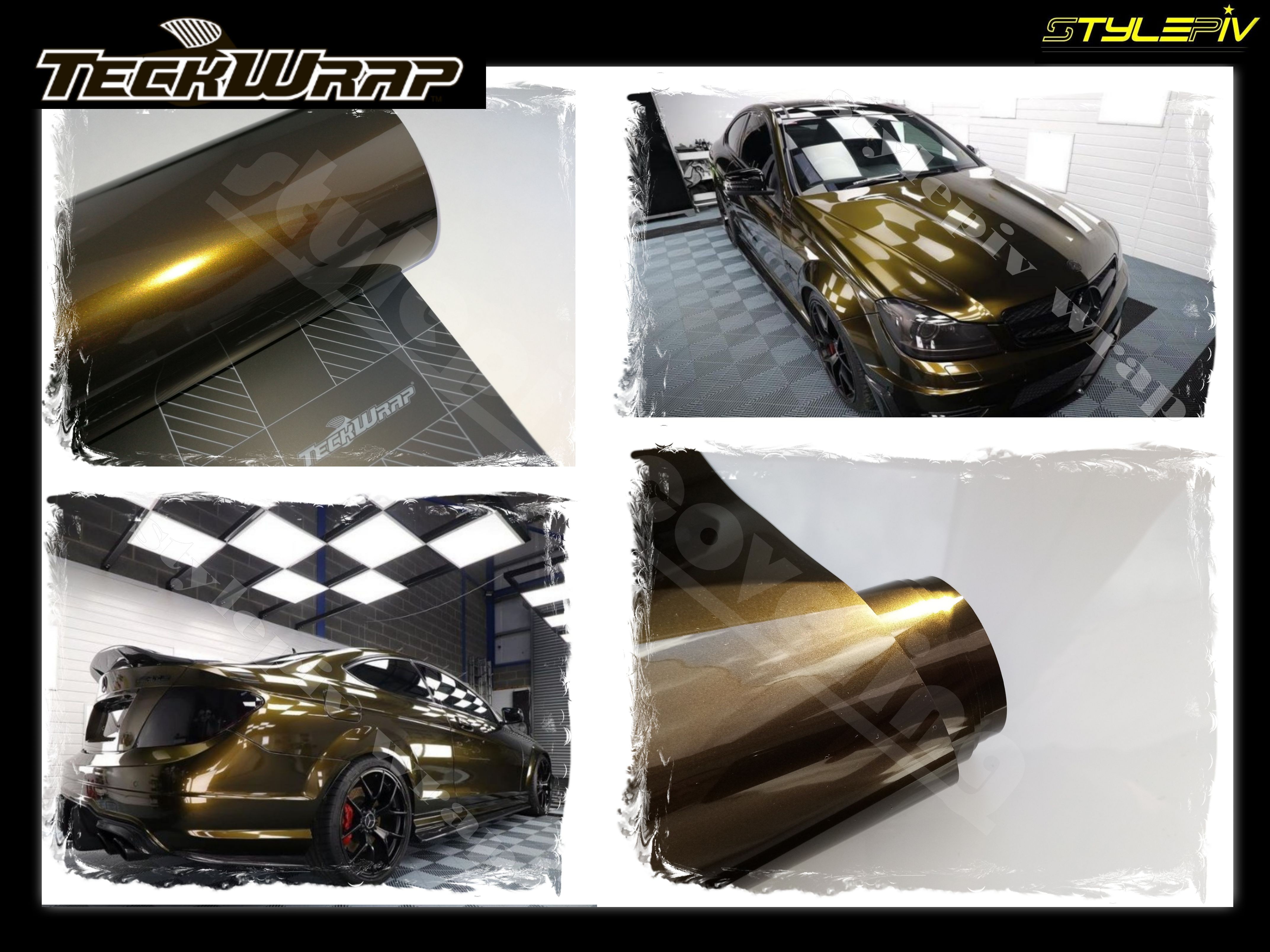 TECKWRAP Vinyle Adhésif Métallique Chromé Texturé Pour Cutter